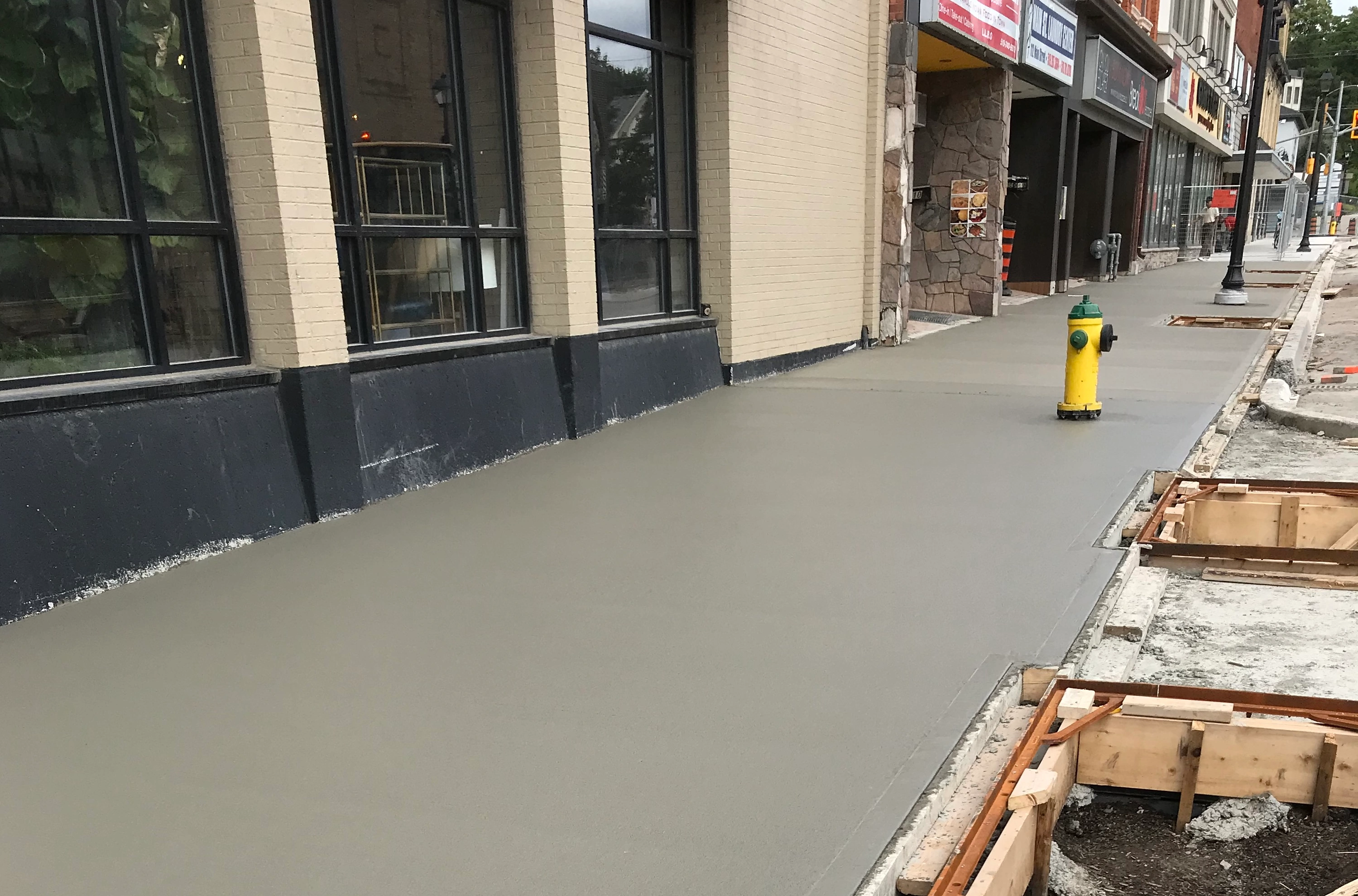 Main Street (Construction) - Sidewalk construction and streetscaping work