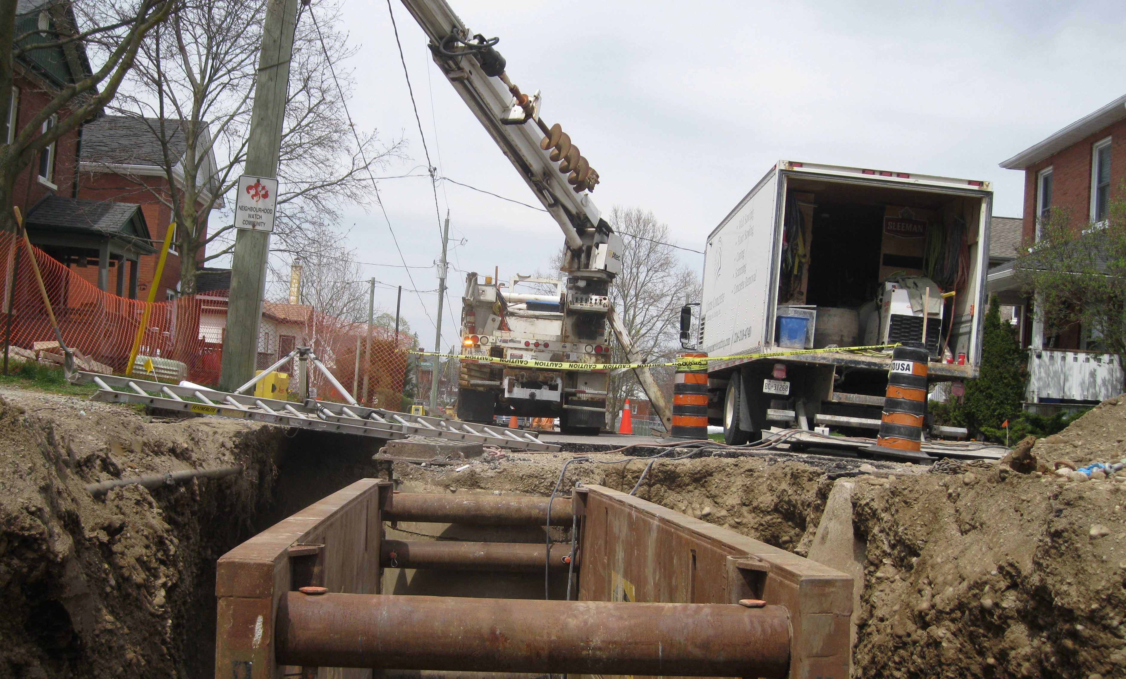 Selkirk St and Tait St (Construction) - Trench work and underground infrastructure installation