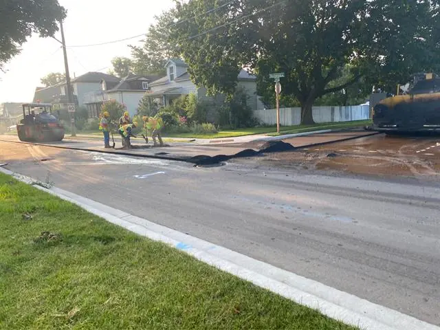 South St (Construction) - Active paving of roadway