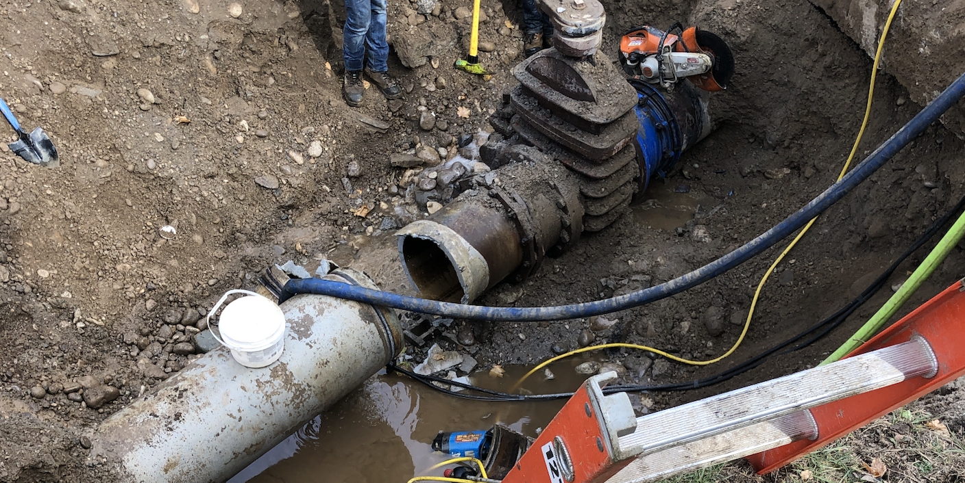 Todd St and Haddington St (Construction) - Todd Street construction site with infrastructure work